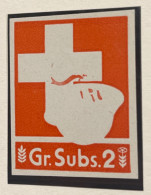 Schweiz Swiss Soldatenmarken  Gr. Subs. 2  Verpflegung Z 23 - Vignetten