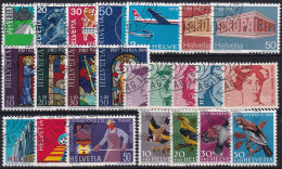 Jahresserie 1969 Schweiz, Michel 895 - 917 Alle Mit Einheitlichem ET-Eckstempel - Lotes/Colecciones