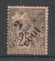 SPM - 1891-92 - N°YT. 40 - Type Alphée Dubois 2c Sur 25c Noir - Neuf * / MH VF - Nuevos