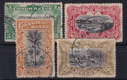 BELGISCH-CONGO 1909 - Canceled - Sc# 41-44 - Gebraucht