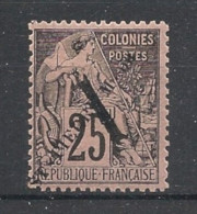 SPM - 1892 - N°YT. 45 - Type Alphée Dubois 1c Sur 25c Noir - Neuf * / MH VF - Neufs