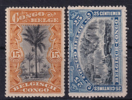 BELGISCH-CONGO 1910 - MLH - Sc# 47, 49 - Unused Stamps