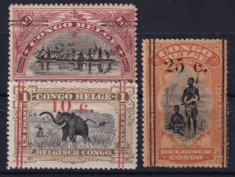 BELGISCH-CONGO 1922 - MNH/MLH - Sc# 81-83 - Ungebraucht