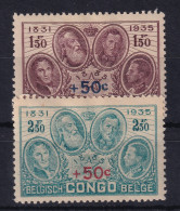 BELGISCH-CONGO 1936 - MLH - Sc# B21, B22 - Nuevos