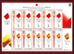 Japan 2020. "Summer Olympics Games Tokyo 2020.Torch Relay." Sheet. (without Folder) Quality:100% - Nuevos