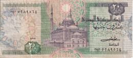 BILLETE DE EGIPTO DE 20 POUNDS DEL AÑO 1982  (BANKNOTE) - Egypte