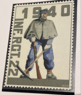 Schweiz Swiss Soldatenmarken  1940 Inf. Rgt. 22. Z 23 - Labels