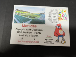 3-11-2023 (1 V 13) Australia (3) V Taiwan (0) - Matildas Olympic 2024 Qualifiers (match 3) 1-11-2023 In Perth - Eté 2024 : Paris