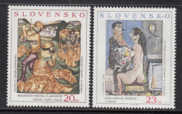 2002 Slovakia Art Paintings Complete Set Of 2 MNH - Nuevos