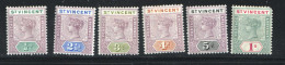 1899 St Vincent Victoria SG 67, 69-72, 74 MM, MH - St.Vincent (...-1979)