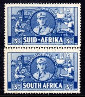 SOUTH AFRICA - 1941 3d AUXILIARY SERVICES VERTICAL PAIR MNH ** SG 91 (2 SCANS) - Nuovi