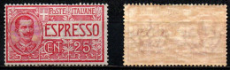 ITALIA REGNO - 1903 - EFFIGIE DEL RE VITTORIO EMANUELE III - VALORE DA 25 CENT - MNH - Express Mail