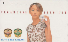 TC JAPON / 110-016 - FEMME Top Model - NAMIE AMURO - GLACE Sans SUCRE - NON SUGAR ICE CREAM & GIRL JAPAN Phonecard 10079 - Personaggi