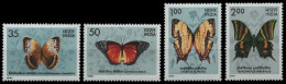 Indien 1981 - Mi-Nr. 882-885 ** - MNH - Schmetterlinge / Butterflies - Ungebraucht