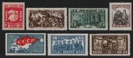 Russia / Sowjetunion 1927 - Mi-Nr. 328-334 * - MH - Falz (II) - Nuovi