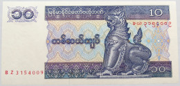 MYANMAR 10 KYATS BURMA TOP #alb015 0005 - Myanmar