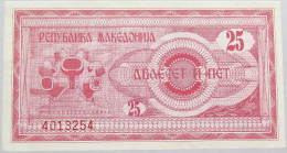 MACEDONIA 25 DENARI 1992 TOP #alb015 0023 - Noord-Macedonië