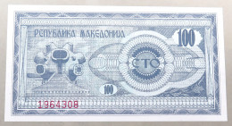 MACEDONIA 100 DENARS 1992 TOP #alb050 1033 - Noord-Macedonië