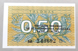 LITHUANIA 0.5 TALONAS 1991 TOP #alb050 0695 - Lithuania