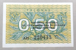 LITHUANIA 0.5 TALONAS 1991 TOP #alb050 0689 - Lituanie