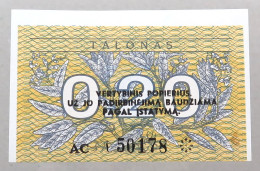 LITHUANIA 0.2 TALONAS 1991 TOP #alb050 0681 - Litouwen