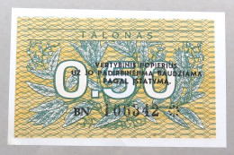 LITHUANIA 0.5 TALONAS 1991 TOP #alb050 0687 - Lituania