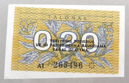 LITHUANIA 0.2 TALONAS 1991 TOP #alb050 0677 - Lithuania