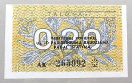 LITHUANIA 0.2 TALONAS 1991 TOP #alb050 0675 - Lituanie