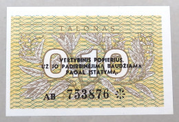 LITHUANIA 0.1 TALONAS 1991 TOP #alb050 0665 - Lithuania