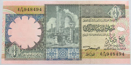 LIBYA 1/4 DINAR 1990 UNC #alb018 0029 - Libië