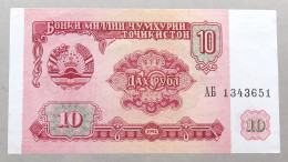 TAJIKISTAN 10 ROUBLES 1994 TOP #alb050 0591 - Tadschikistan