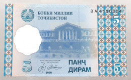 TAJIKISTAN 5 DIRAMS 1999 TOP #alb051 1773 - Tadzjikistan