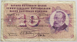 SWITZERLAND 10 FRANCS 1956 #alb013 0121 - Svizzera