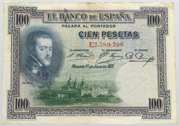 SPAIN 100 PESETAS 1925 #alb018 0271 - 100 Peseten