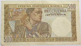 SERBIA 500 DINARA 1941 #alb015 0171 - Serbie