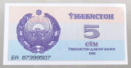 UZBEKISTAN 5 SUM 1992 TOP #alb050 1133 - Uzbekistan