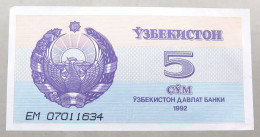 UZBEKISTAN 5 SUM 1992 TOP #alb050 1125 - Oezbekistan