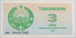 UZBEKISTAN 3 SUM 1992 TOP #alb014 0133 - Uzbekistán