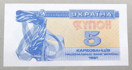 UKRAINE 5 KARBOVANTSIV 1991 TOP #alb052 0163 - Ukraine