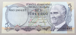 TURKEY 5 LIRASI 1970 TOP #alb049 1081 - Turquie