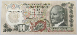 TURKEY 100 LIRASI 1970 TOP #alb016 0343 - Turquie