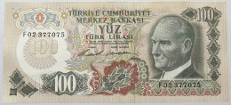 TURKEY 100 LIRASI 1970 TOP #alb016 0345 - Turquie