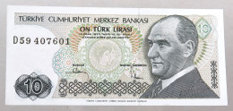 TURKEY 10 LIRASI 1970 TOP #alb049 1063 - Turquie