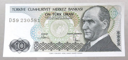 TURKEY 10 LIRASI 1970 TOP #alb049 1049 - Turquie