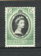 1953 QUEEN ELIZABETH CORONATION   ADEN - Aden (1854-1963)