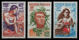 Franz. Polynesien 1978 - Mi-Nr. 262-264 ** - MNH - Polynesier - Neufs