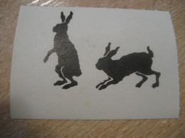 Rabbit Lapin Poster Stamp Vignette Label - Hasen