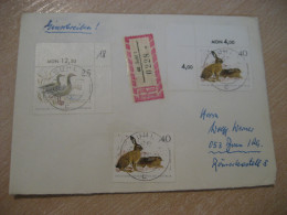 SUHL 1970 Rabbit Lapin Registered Cancel Cover DDR GERMANY - Conejos