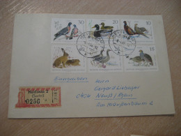 HEIDENAU 1968 1357/62 Set Rabbit Lapin Duck Ducks Bird Birds Express Cancel Cover DDR GERMANY - Hasen