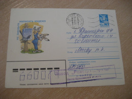 1987 Rabbit Lapin Cancel Postal Stationery Cover USSR RUSSIA CCCP - Hasen